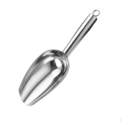 Stainless Steel Ice Scoop, Thickened, Food Grade, MultiPurpose for Milk Tea Shop, Supermarket, Grain