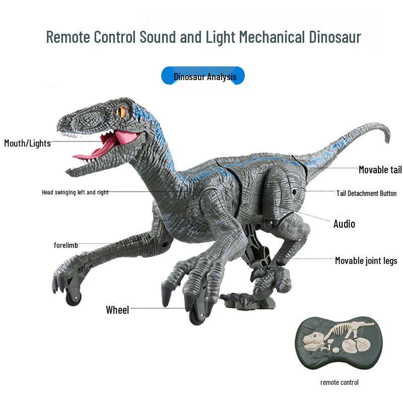 Children's 2.4G Wireless Remote Control Mechanical Dinosaur with Lights and Sound