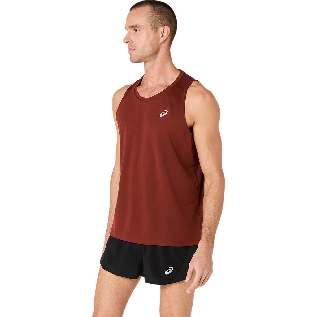 Running Wear SILVER SINGLET 2011D240 200 M [ASICS] Men's (SINGED RED)