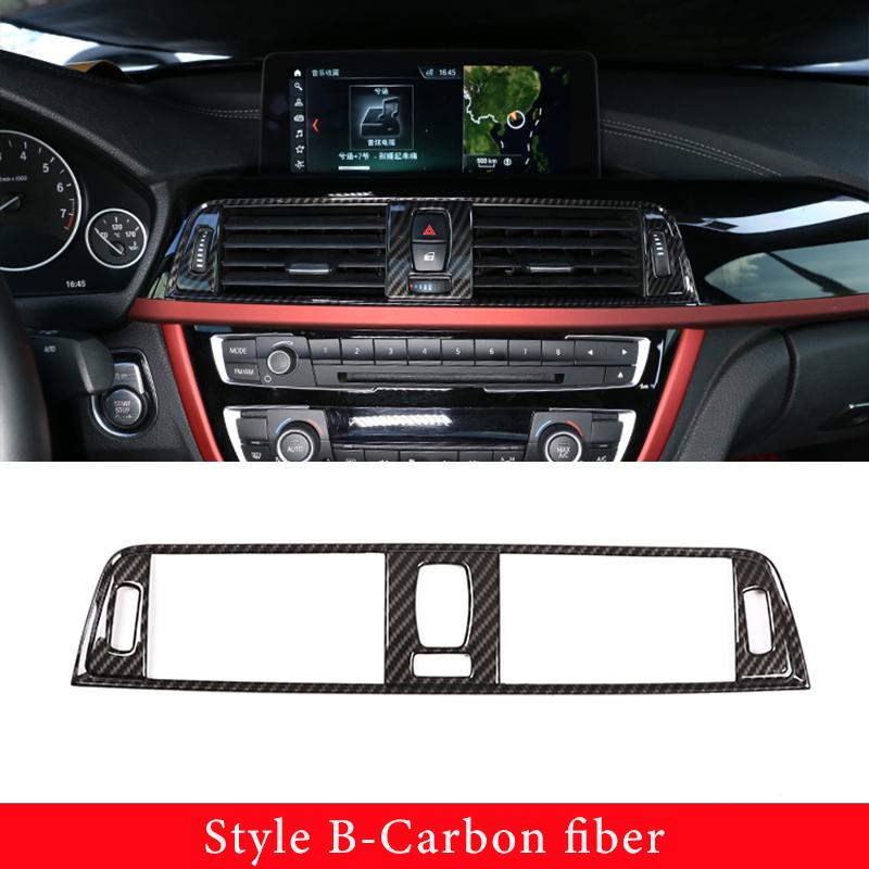 ABS Silver Bil Mittkonsol Luftkonditioneringsuttag Ram Skydd Dekorationsdekal För BMW 3 4 Serie F30 F31 F32 F33 F34 GT 2013-2019