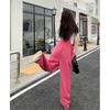 Design Sense Pink Denim Overalls Women's Summer Thin Net Red Niche Slim Casual Straight Wide-leg Pants