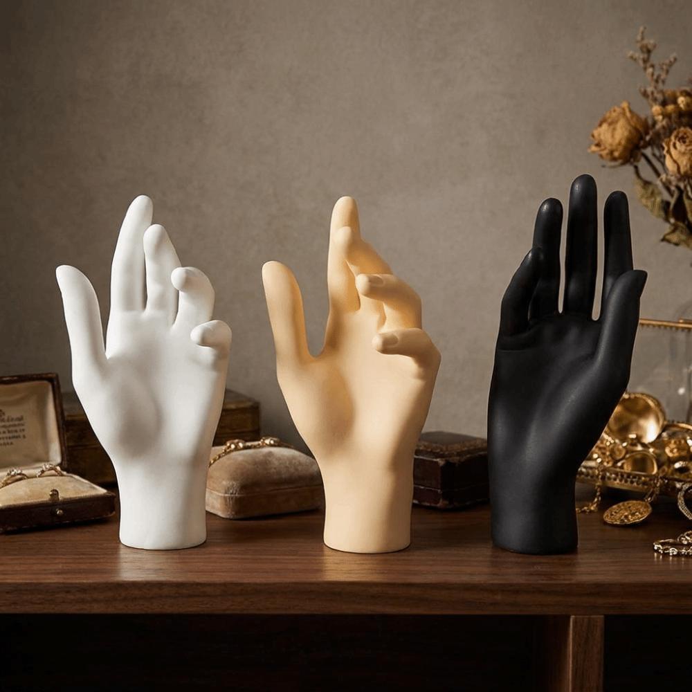 Versatile Hand Model Miniatures Ring Stand Art Supply Jewelry Display Stand Photo Ring