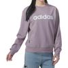 Adidas Letter Print Casual Drop Shoulder Pullover Long Sleeve Sweatshirt Women Sweatshirt Purple JJ0429