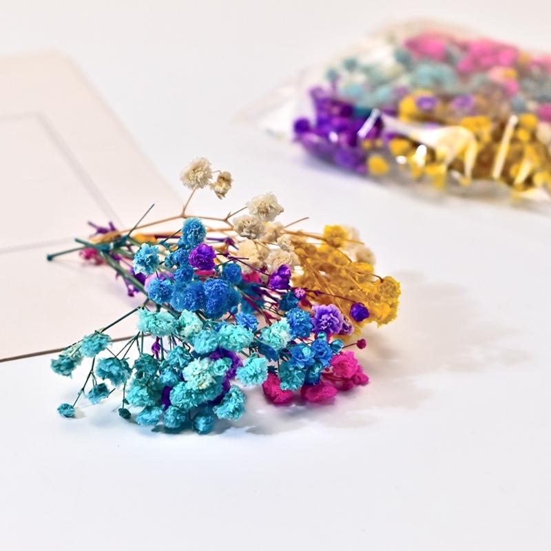Mazzo di Fiori Secchi in Resina per Uso a Lungo Termine Gipsofila Ortensia Artigianato Floreale per Decorazione da Tavolo Regalo