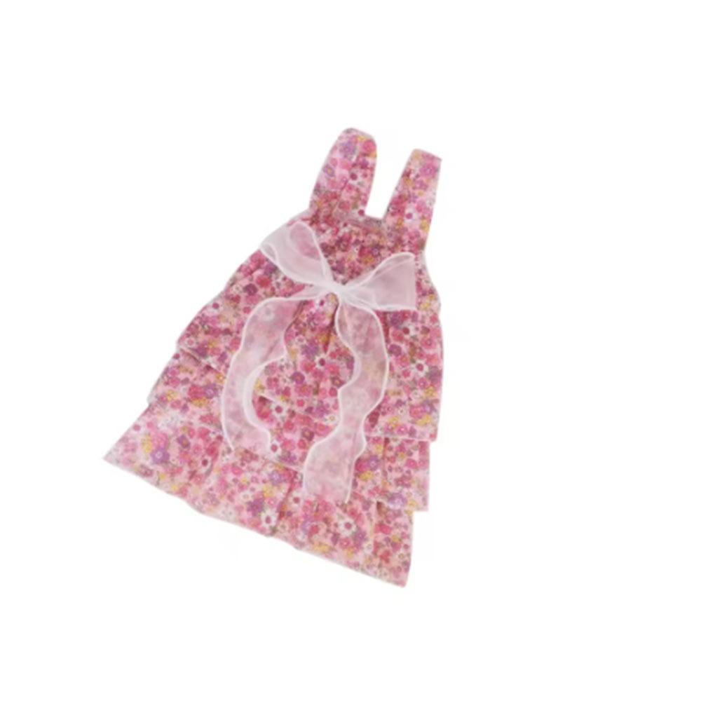 Floral Skirt Printed Dog Dress Princess Style Pet Suspender Skirt Sweet Cat Dress  Dog Clothes