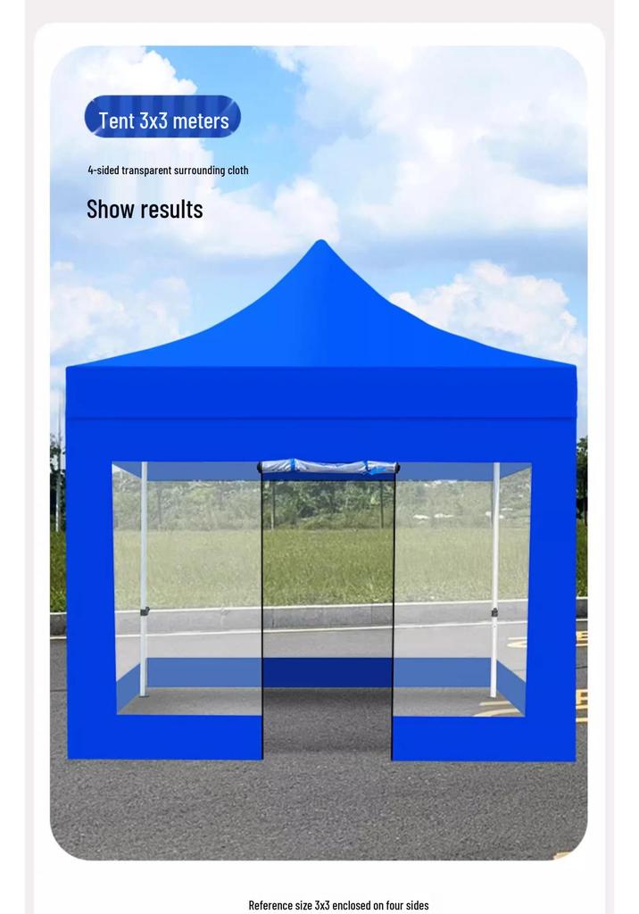 Transparent Tent Side Panel: Windproof & Waterproof Outdoor Canopy Enclosure with Thick Fabric and Durable Edging