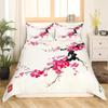 Povlečení s třešňovým květem Květina Větev Povlak na přikrývku Japonský styl Botanická krajina Malby Povlak na přikrývku Dekor do ložnice