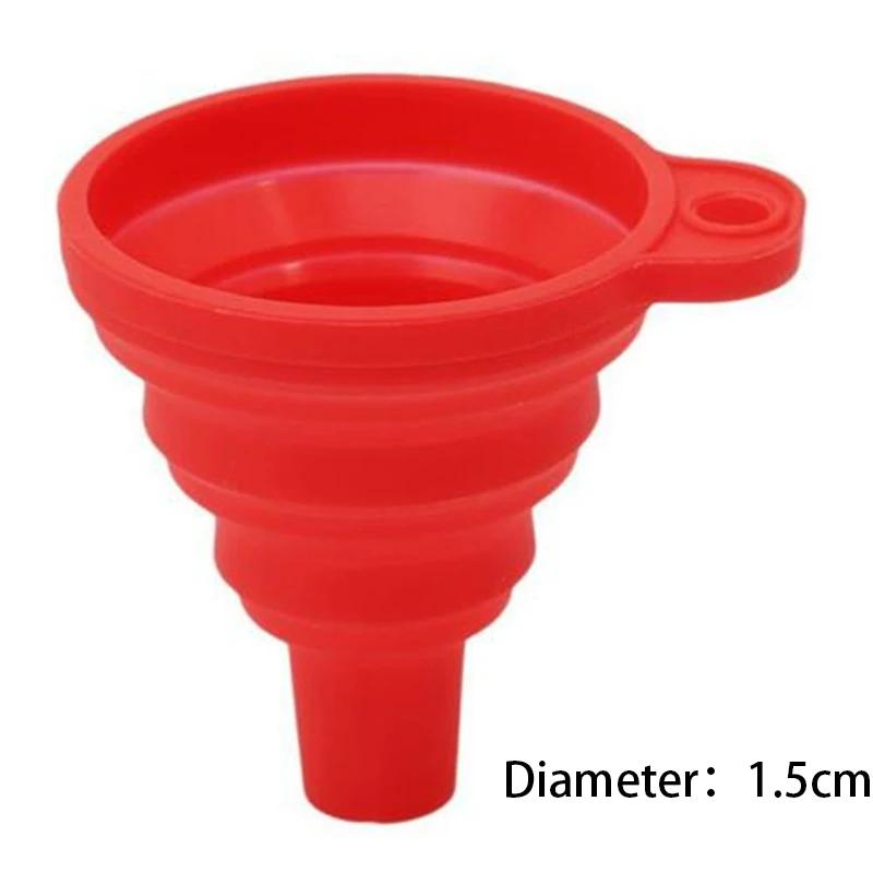 Silicone Funnel Telescopic Mini Portable Folding Fuel Funnel, Multifunctional Fuel Funnel for Cars and Motorcycles Accessories