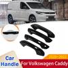 Gloss Black Door Handle Stickers Trim Cover Fit for Volkswagen VW Caddy Car Exterior Styling Accessories Gadgets