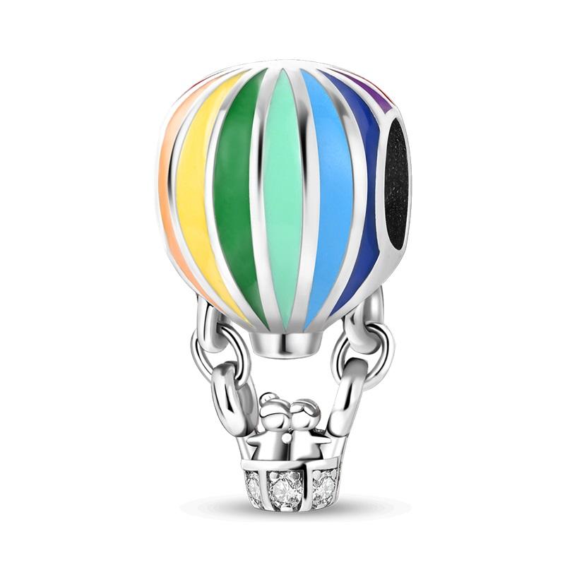 Fit Pan Original Bracelets Copper House Astronaut Puzzle Colorful Air Balloon Charms Beads Diy Fine Jewelry