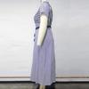 Plus Size Women Summer Striped Short Sleeve Tie Shirt Dress XL 2XL 3XL 4XL