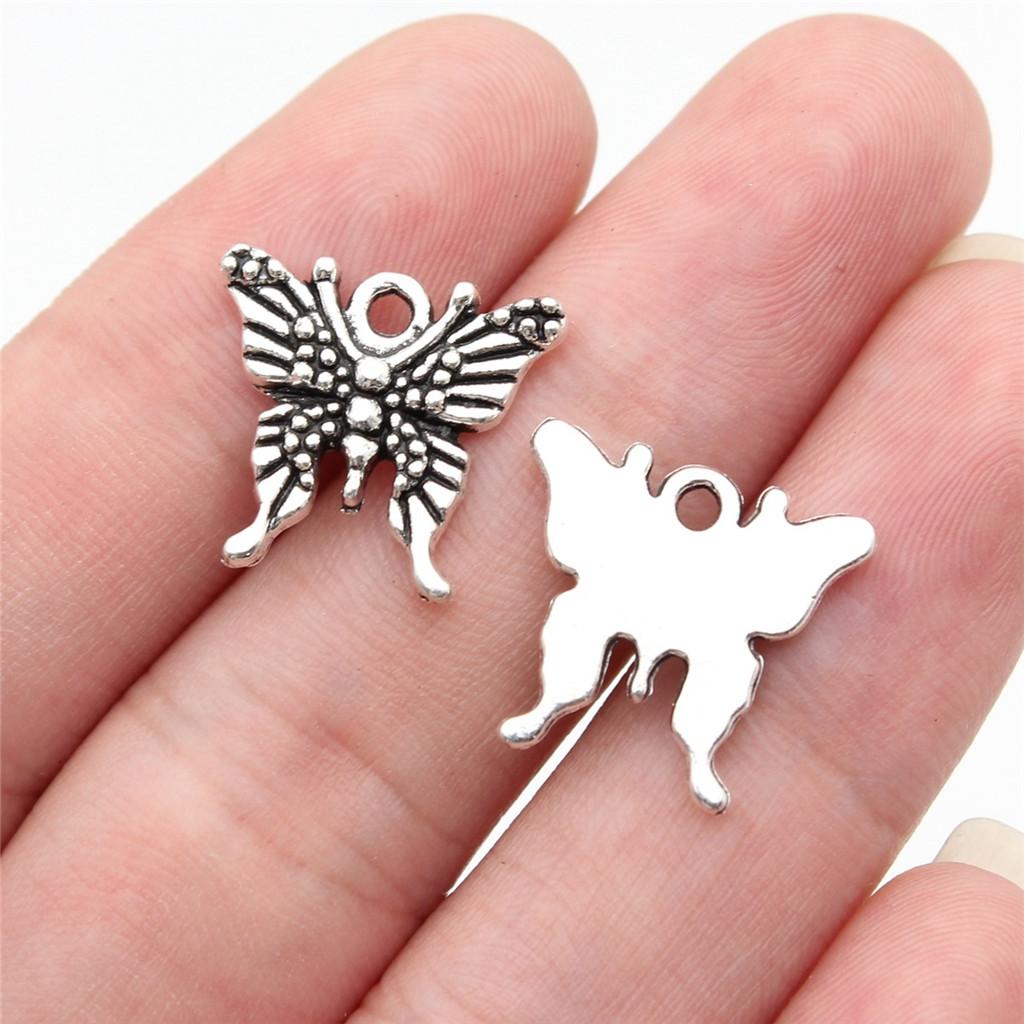 Charms Small Butterfly Pendants Wedding Jewelry Findings ZC114