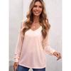 Fall and Winter New Arrival Cut Out Stripes V Neck Long Sleeves T-shirt Female 2024 Fashion Fashion Plus Size Pullover Bottoming Shirt Tops Female