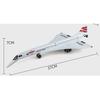 1/168 Alloy Concorde Supersonic Medium Range Airplane Model Metal Civil Passenger Transport Aircraft Model Sound Light Kids Gift