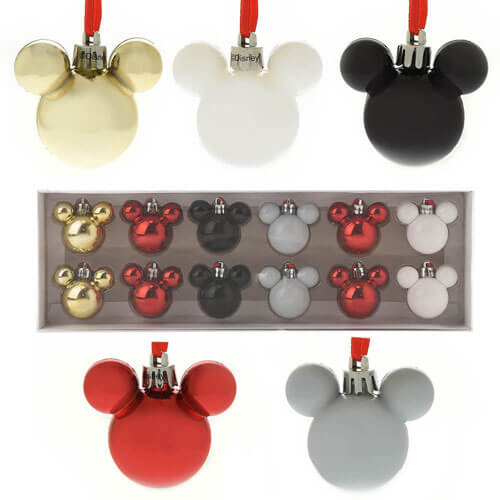 Disney Christmas Mickey Baubles (Set of 12) (Set A)