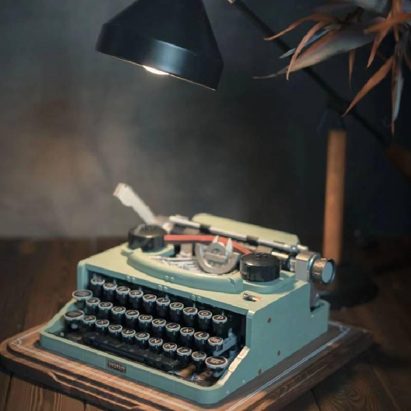 Retro Typewriter Building Block Set For Creative Play And Nostalgic Fun For Ages 7 To 14