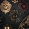 Elegant Gothic Sacred Hearts Wall Hanging Plaque Resin Cardiac Sculpture Ornament Perfect for Home Office Decors Gift