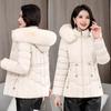 Giacca invernale da donna Parka Moda Alta qualità Caldo cotone imbottito Cappotto corto da donna Soprabito con cappuccio Tops