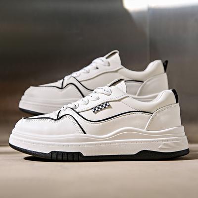 Skateboard Damen Frühling Neu Dicksohlige Koreanischer Stil Lässig Sportlich Allround Weiß Schuhe