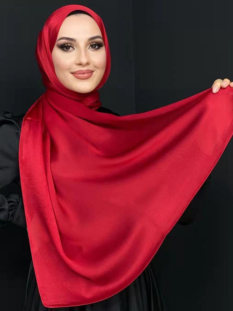 Muslim scarf shawl women luxury abaya silk satin hijab ramadan hijabs for woman abayas jersey dress turban instant undercap cap