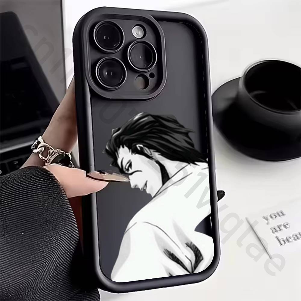 Anime A-Aizen S-Sousuke Silicone Case For iPhone 13 11 15 17 12 14 16 Pro Max 17 Air Plus SE Shockproof Soft Protective Cover