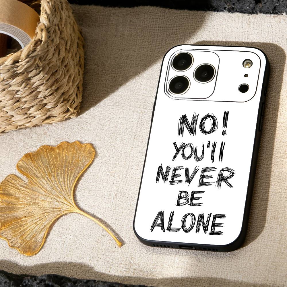 Handwritten Quote Art Phone Case For iPhone 17, 16,15,14,13,12,11 X XR Plus,Others Soft Black Cover