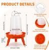 Chicken Feeder and Waterer Combo Kit Adjustable Leg Base Poultry Water Feeding Bucket Dispenser For Chick Duck Bidrs Farm Supply