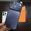 Custodia per Telefono con Retro in Metallo AG Opaco Ultra Sottile Per iPhone 16 15 14 13 Pro Max Adesivo Lucido Trasforma Istantaneamente la Cover 17