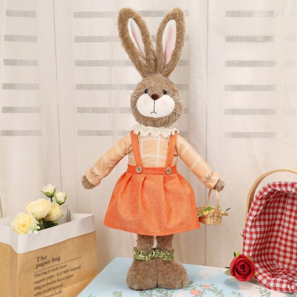 Cartoon-Hase Teleskop-Puppe Einziehbare Hasenfiguren Frohe Ostern Dekoration Bürodekoration