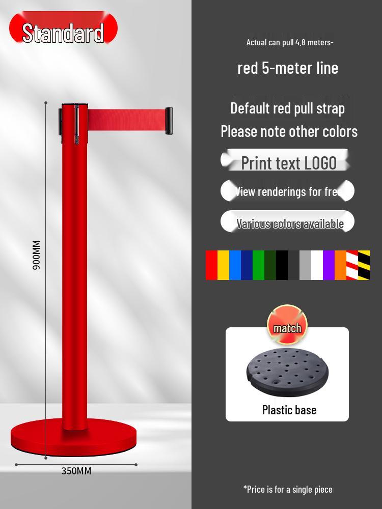 Retractable Queue Barrier Post with Belt