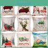 Capas de Almofada de Linho Luxuosas de Natal Para Sofá e Carro Belo Design Festivo