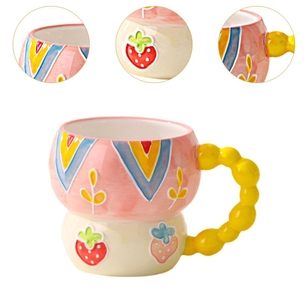 Porcelánový hrnek na kávu, hrnek na cereálie pro domácí kuchyni, pohár na vodu, hrnek na ovesnou kaši, snídaňový hrnek na čaj, ovoce, latte, kávu, mléko