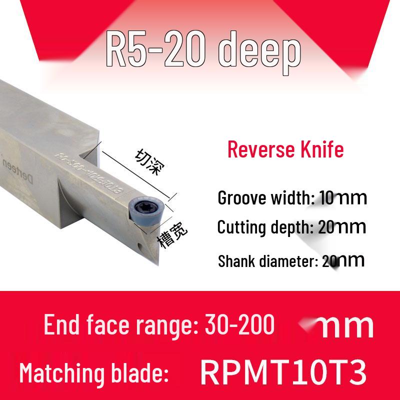Antivibrations-CNC-Drehmaschine Stirnseiten-Bogennuten-Werkzeughalter - Große Tiefe STFCR