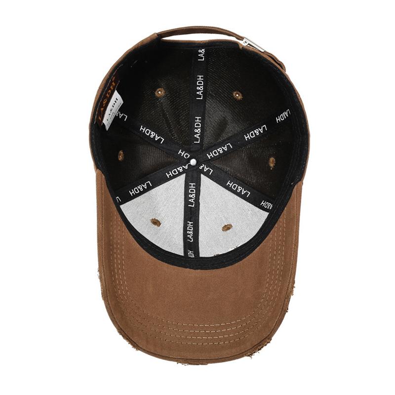 Embroidered Letter Baseball Cap Unisex Outdoor Rough Hard Top Cap Couple Sun Hat