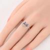 925 Silver Butterfly Knot Pink Heart Zircon Jewelry Set Pendant Ring Fine Birthday Gift For Girls