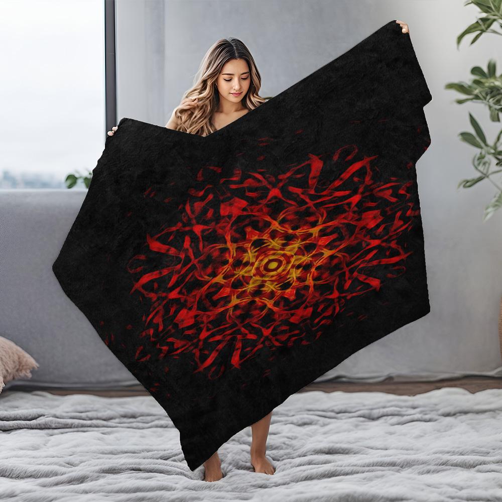 Dark Evil Eye Turkish Microfiber Blanket - Nazar Evil Eye Protection Decorative Throw Blanket for Home Bedroom Living Room