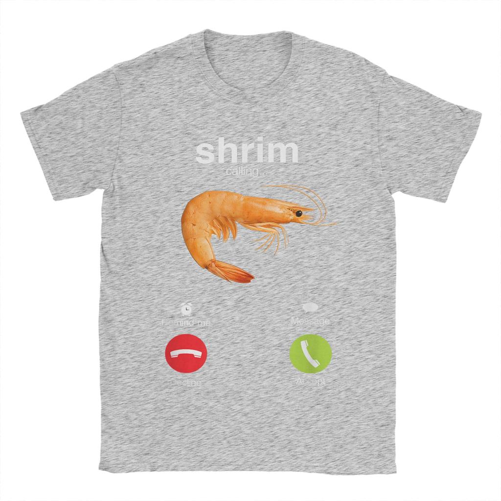 Harajuku T-Shirt „Shrim is calling“ – lustiges Meme mit falsch geschriebenem Aufdruck. Beliebtes Kurzarm-T-Shirt für Herren.