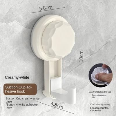 Household Suction Cup Hooks Self-adhesive Multifunctional Keys Clothes Hooks Removable Wall Hanging Rotating Towel Hook