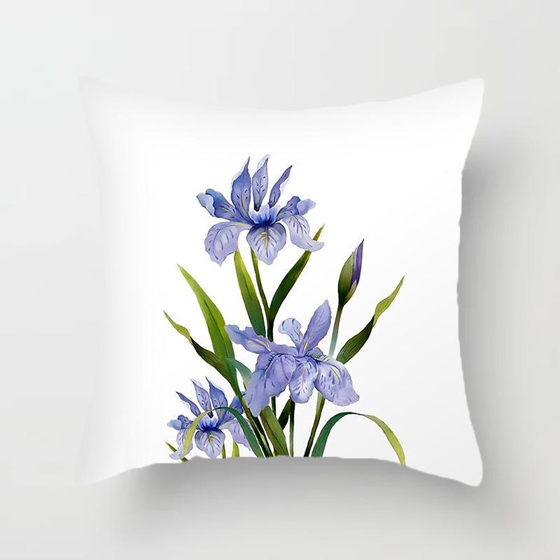 Household Sofa Large Backrest Plant Flowers Small Fresh Decoration Bedside Pillow Cover
