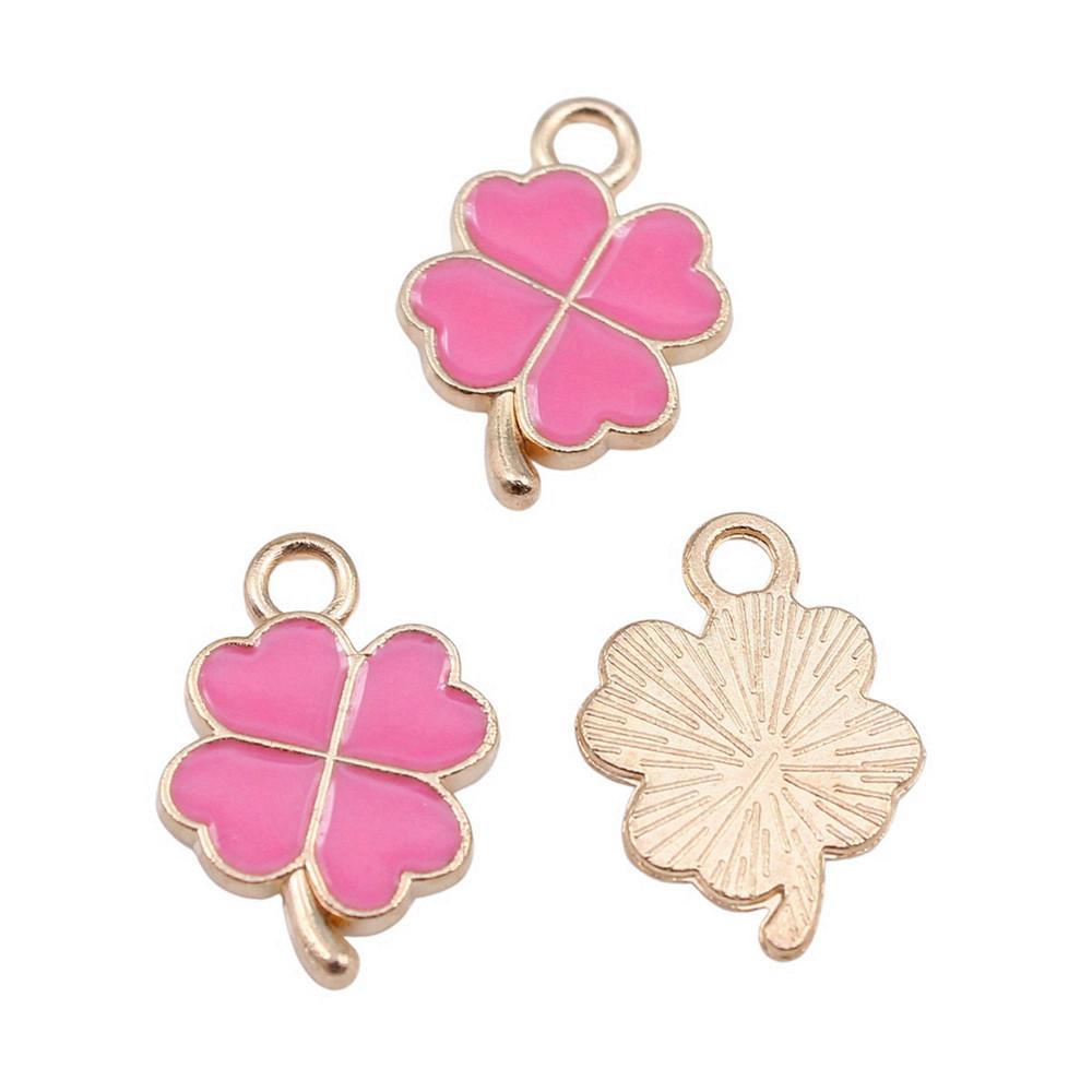 Enamel Charms Multi Color Flower Pendants For Floral Themed Jewelry