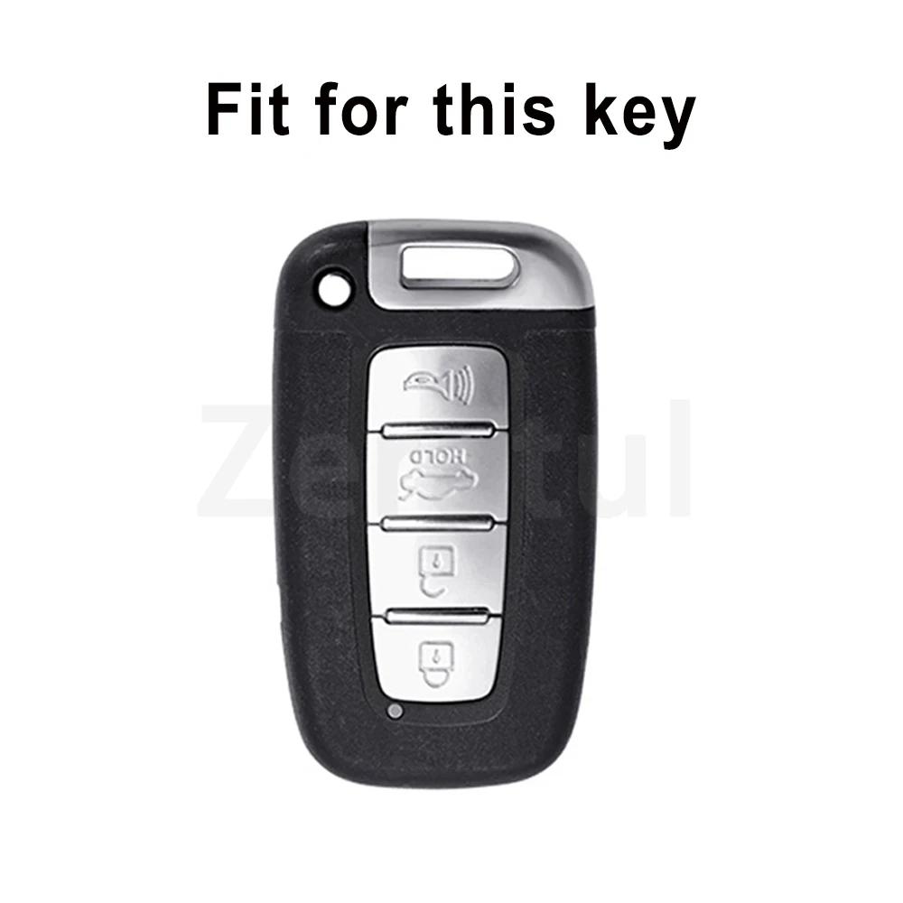 Car Key Case Cover Shell Fob 4 Buttons For Kia Hyundai Equus Optima K5 Forte Opirus Rohens Ix35 Soul Sorento Mohave Borrego