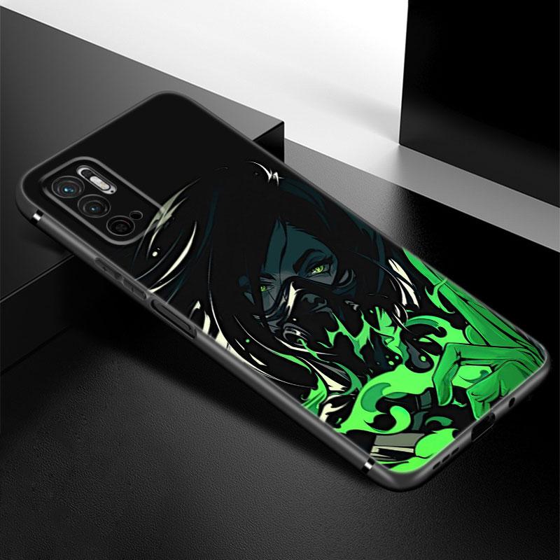 

Чехол для телефона Valorant с изображением игрового персонажа для Xiaomi Redmi Note 7 8 9 10 Lite 11 11E 11T 12 Pro 11S 4G 10T 5G 8T 9S 10S, черный чехол Redmi Note 12 Pro 5G