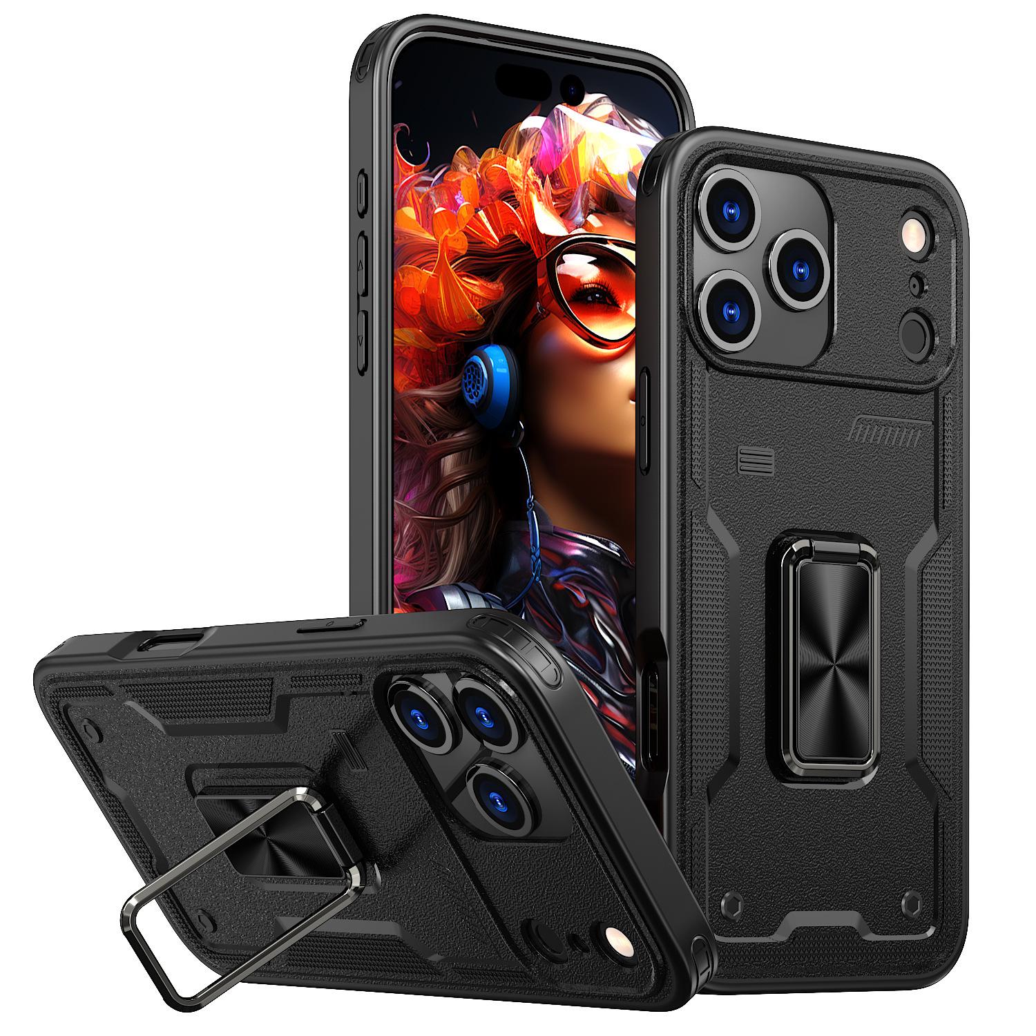 

For IPhone17 Pro Mobile Phone Case Car Vertical Finger Ring Magnetic Holder Case for Apple 17 AIR Anti-fall Case For iPhone 13 Pro