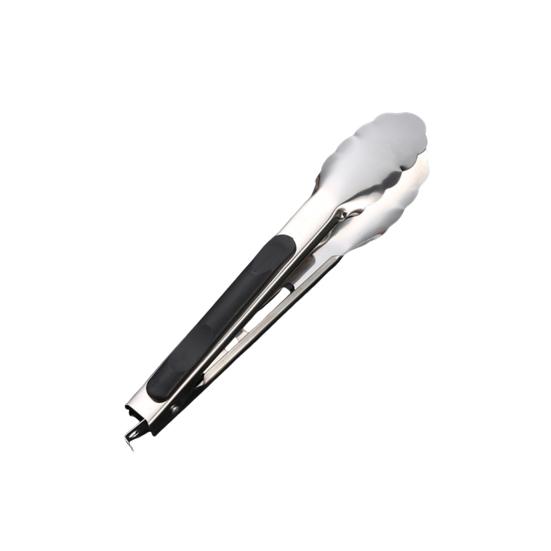 Yousheng Kitchen Tongs with Anti-Slip Handle And Silicone Scalloped Edges, Stainless Steel Locking Food Clips for Grilling BBQ Salad, Dishwasher