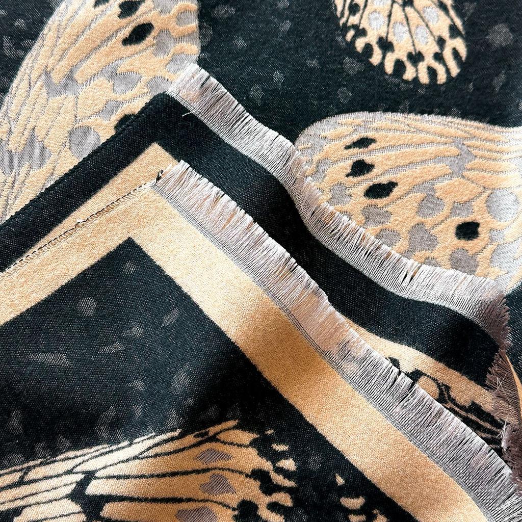 Leopardtryck fjäril enkel mode pendlare resa varm imiterad kashmir halsduk sjal cape kvinnor