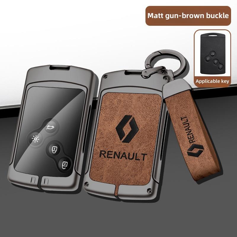 For Renault 2026 New Hub Caps Zinc Alloy Car Key Case Cover Shell For Renault Koleos Captur Kadjar Megane Clio Talisman Scenic A