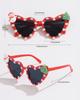 New Year Christmas Sunglasses Love Shaped Female Heart Sun Glasses Cartoon Christmas Tree Party Eyeglasses