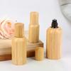 1 Pcs 10/20/30/50/100ml Bamboo Glass Roll On Bottle With Lid For Essential Oils Refillable Perfume Bottles With Roller Ball