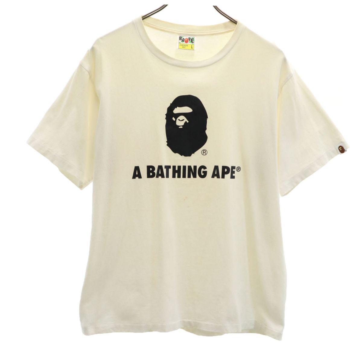 

BAPE Print Short sleeve T-shirt L white A BATHING APE Men s Used