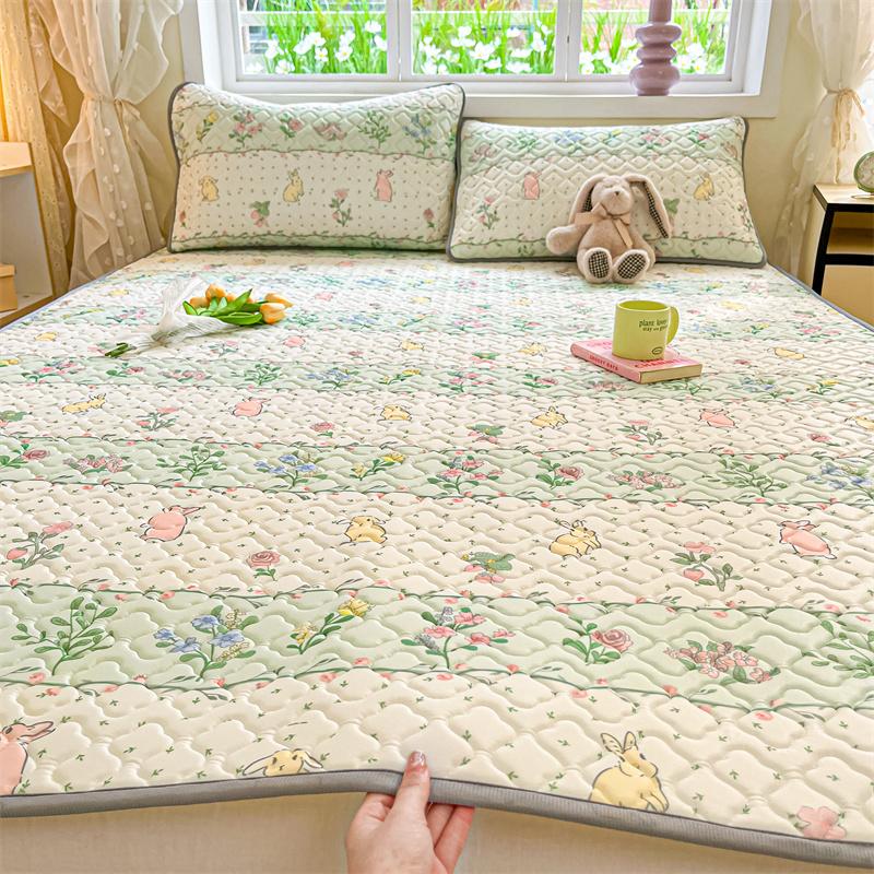 New Washable Summer Cool Memory Form Mattress Cover Cartoon Style Bed Cover Fitted Sheet 120/150/180cm Single/full Size